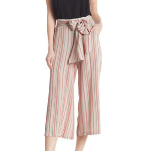 Max Studio Stripes Wide Leg Paper Bag Waist Wide Leg Pants, NWT